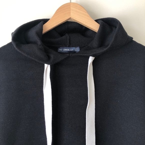 Zara Women’s Black Oversized Sweater Hoodie Small - Picture 3 of 10